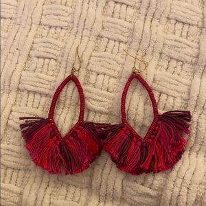 Fringe statement earrings